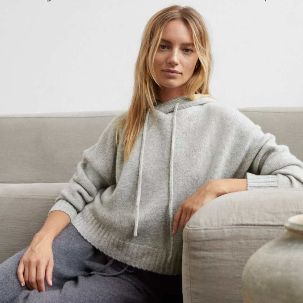 Aritzia Light Gray Women's Cowl Sweater